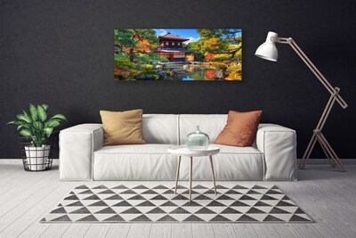 Quadro em tela Paisagem de jardim do Japão