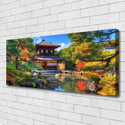 Quadro em tela Paisagem de jardim do Japão