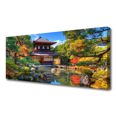 Quadro em tela Paisagem de jardim do Japão