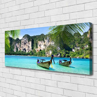 Quadro em tela Paisagem Marinha de Barcos