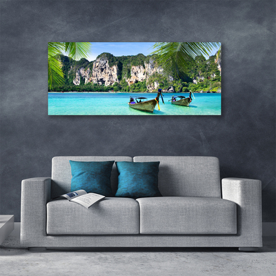 Quadro em tela Paisagem Marinha de Barcos