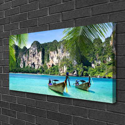 Quadro em tela Paisagem Marinha de Barcos