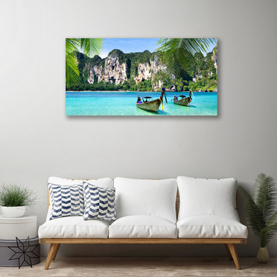 Quadro em tela Paisagem Marinha de Barcos