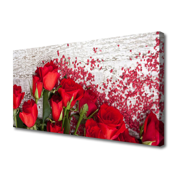 Quadro em tela Planta de flores rosas