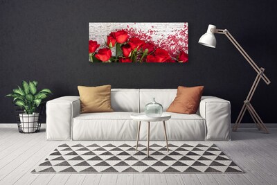 Quadro em tela Planta de flores rosas