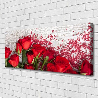 Quadro em tela Planta de flores rosas