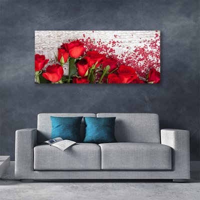 Quadro em tela Planta de flores rosas