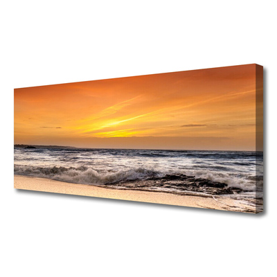 Quadro canvas Paisagem de ondas do sol do mar