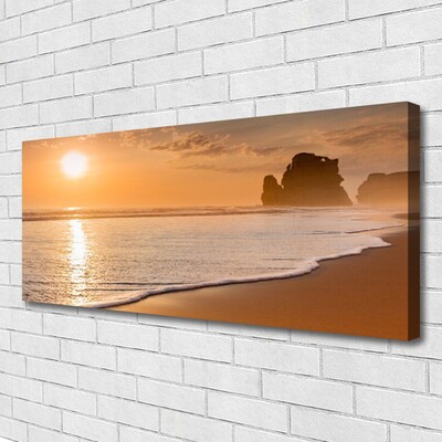 Quadro canvas Mar Praia Sol Paisagem