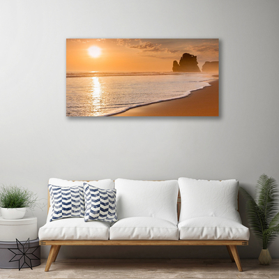 Quadro canvas Mar Praia Sol Paisagem
