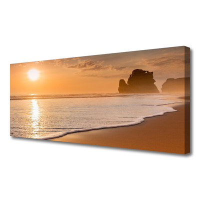 Quadro canvas Mar Praia Sol Paisagem