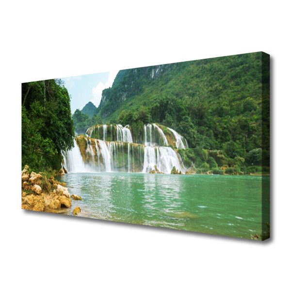 Quadro canvas Paisagem de cachoeira de floresta