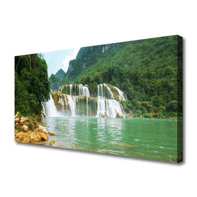 Quadro canvas Paisagem de cachoeira de floresta