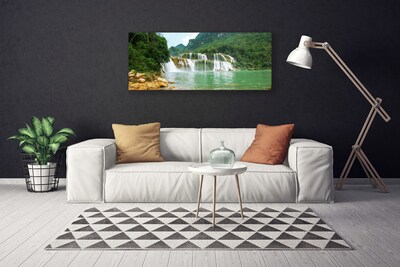 Quadro canvas Paisagem de cachoeira de floresta