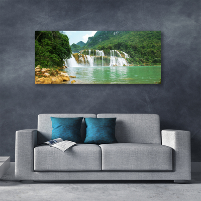 Quadro canvas Paisagem de cachoeira de floresta