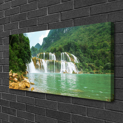 Quadro canvas Paisagem de cachoeira de floresta