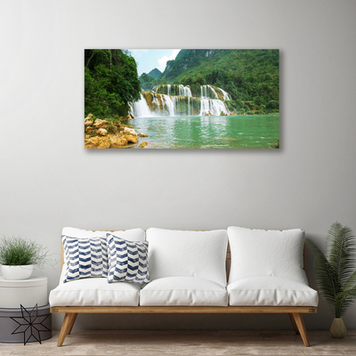 Quadro canvas Paisagem de cachoeira de floresta