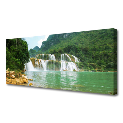 Quadro canvas Paisagem de cachoeira de floresta