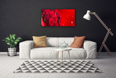 Quadro em tela Planta de flores rosas
