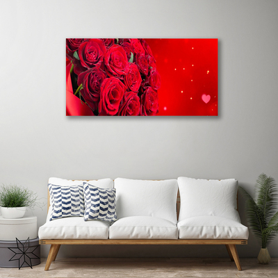 Quadro em tela Planta de flores rosas