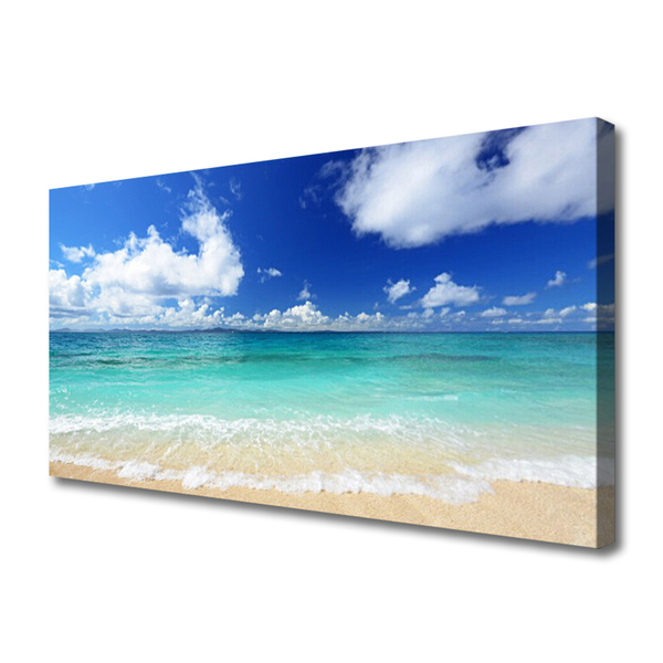 Quadro em tela Paisagem de praia e mar