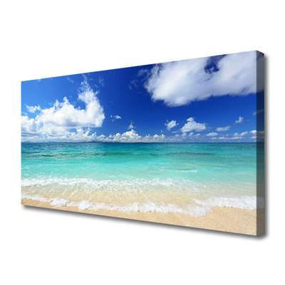 Quadro em tela Paisagem de praia e mar
