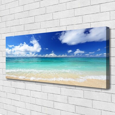 Quadro em tela Paisagem de praia e mar