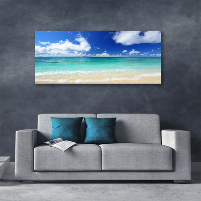Quadro em tela Paisagem de praia e mar