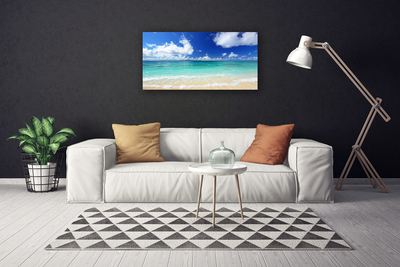 Quadro em tela Paisagem de praia e mar