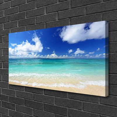 Quadro em tela Paisagem de praia e mar