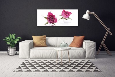 Quadro em tela Planta de flores rosas