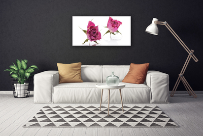 Quadro em tela Planta de flores rosas