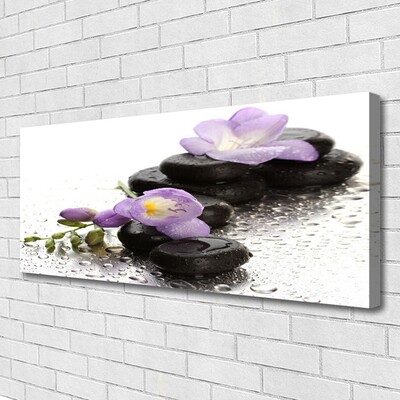 Quadro canvas Arte em Pedras de Flores