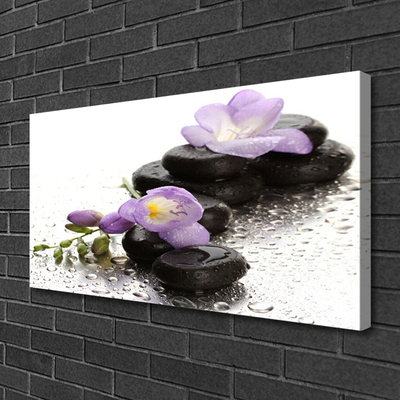 Quadro canvas Arte em Pedras de Flores