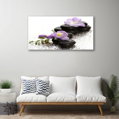 Quadro canvas Arte em Pedras de Flores