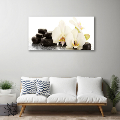 Quadro canvas Flor de orquídea branca