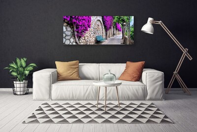 Quadro canvas Flores de banco de beco