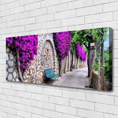 Quadro canvas Flores de banco de beco