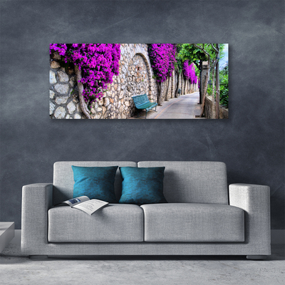 Quadro canvas Flores de banco de beco