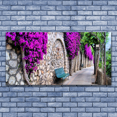 Quadro canvas Flores de banco de beco