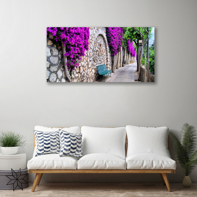 Quadro canvas Flores de banco de beco