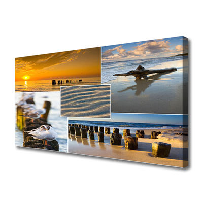 Quadro canvas Paisagem da Praia do Oceano