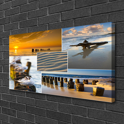 Quadro canvas Paisagem da Praia do Oceano