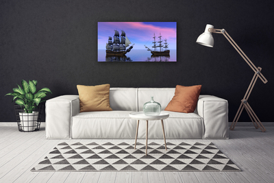 Quadro em tela Paisagem Marinha de Barcos