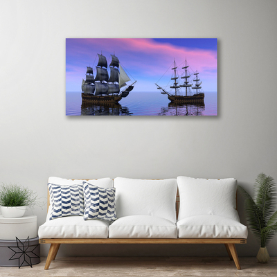 Quadro em tela Paisagem Marinha de Barcos