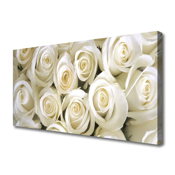 Quadro em tela Planta de flores rosas