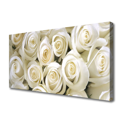 Quadro em tela Planta de flores rosas