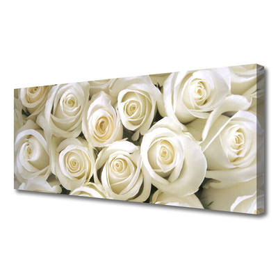 Quadro em tela Planta de flores rosas