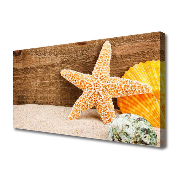 Quadro em tela Arte de estrela do mar de areia