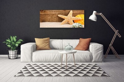 Quadro em tela Arte de estrela do mar de areia